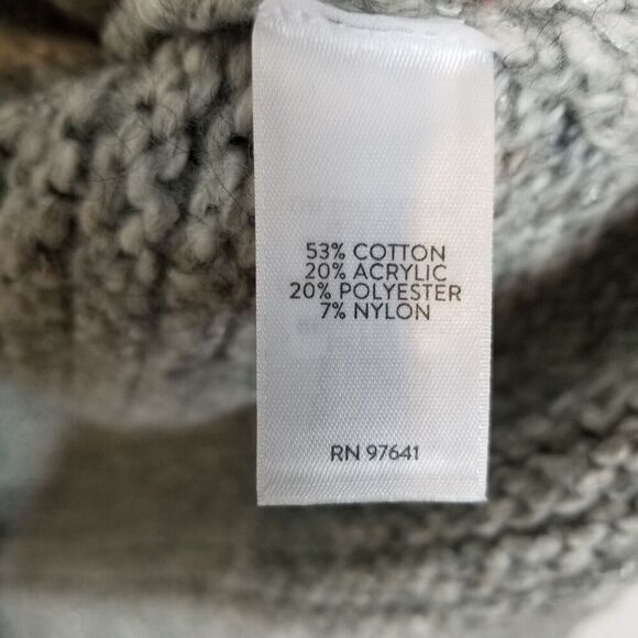 J.Jill  Women Long Hooded Zinc Multi Sequined Cardigan Sz L Gray Sweater - Picture 10 of 10